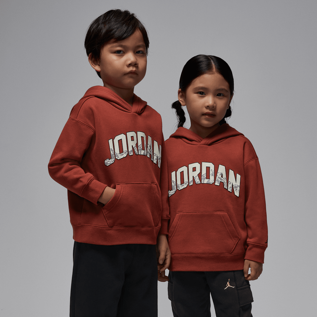 Jordan Little Kids' Gift Giving Mountain Pullover Hoodie - Redstone